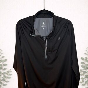 Rabbit Swish Pullover 2.0 Black Running Quarter Zip Performance Jacket LG